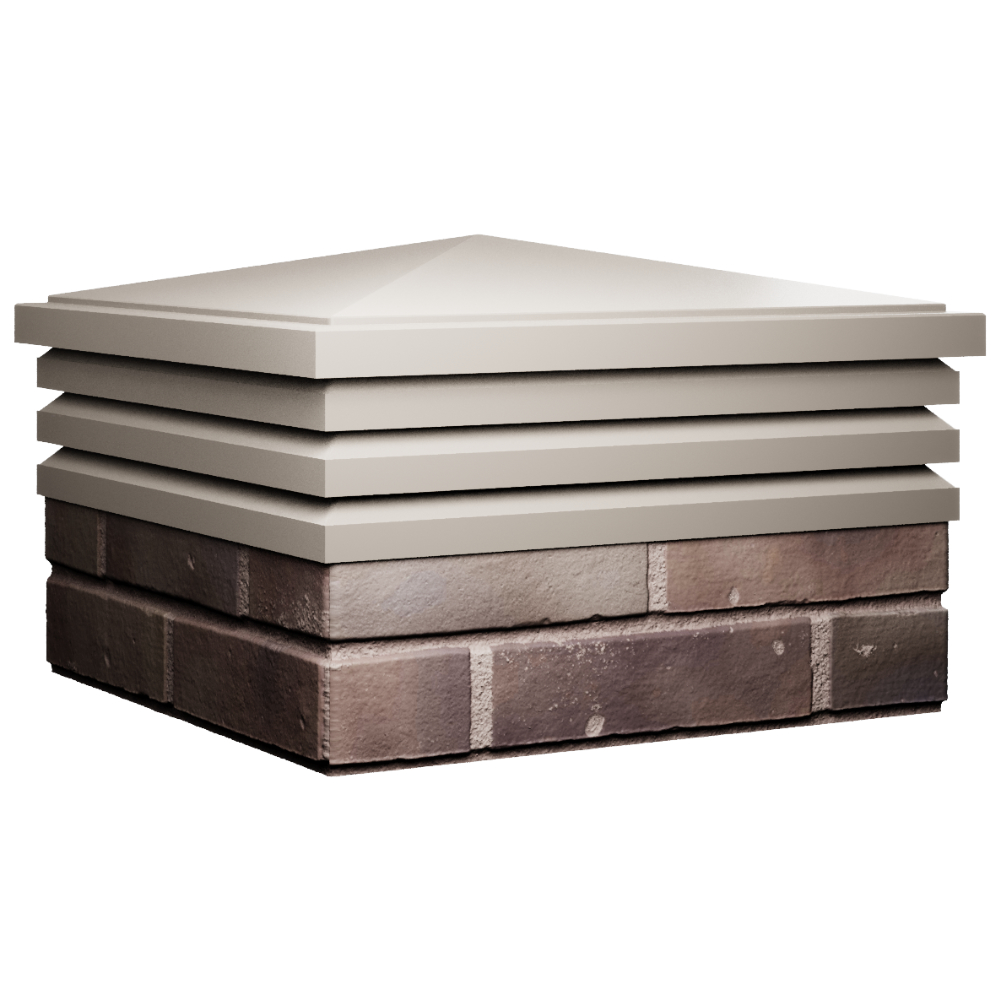 Колпак Zking Бона ХайТек Бежевый на столб 2х2 кирпича (513х513мм) в Урае фото