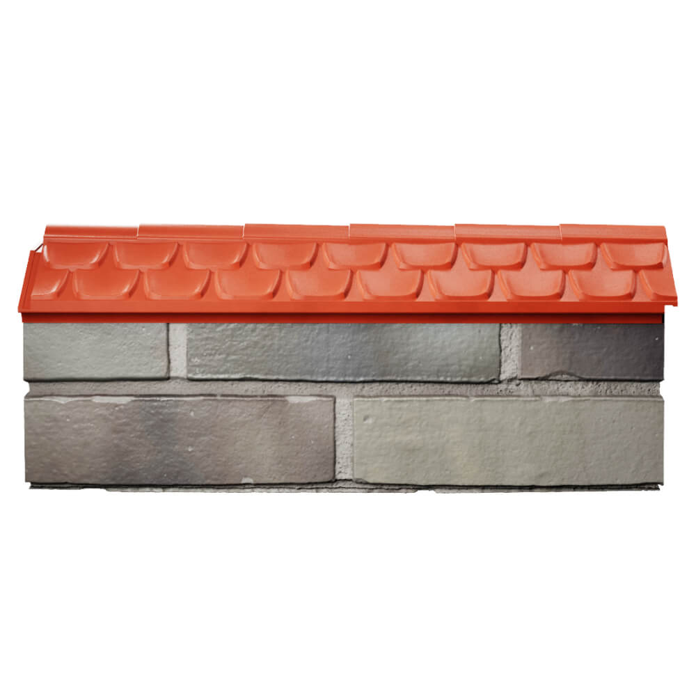 Парапет Zking Эльбрус Красный с посадкой на 0.5 кирпича (130мм) в Урае фото