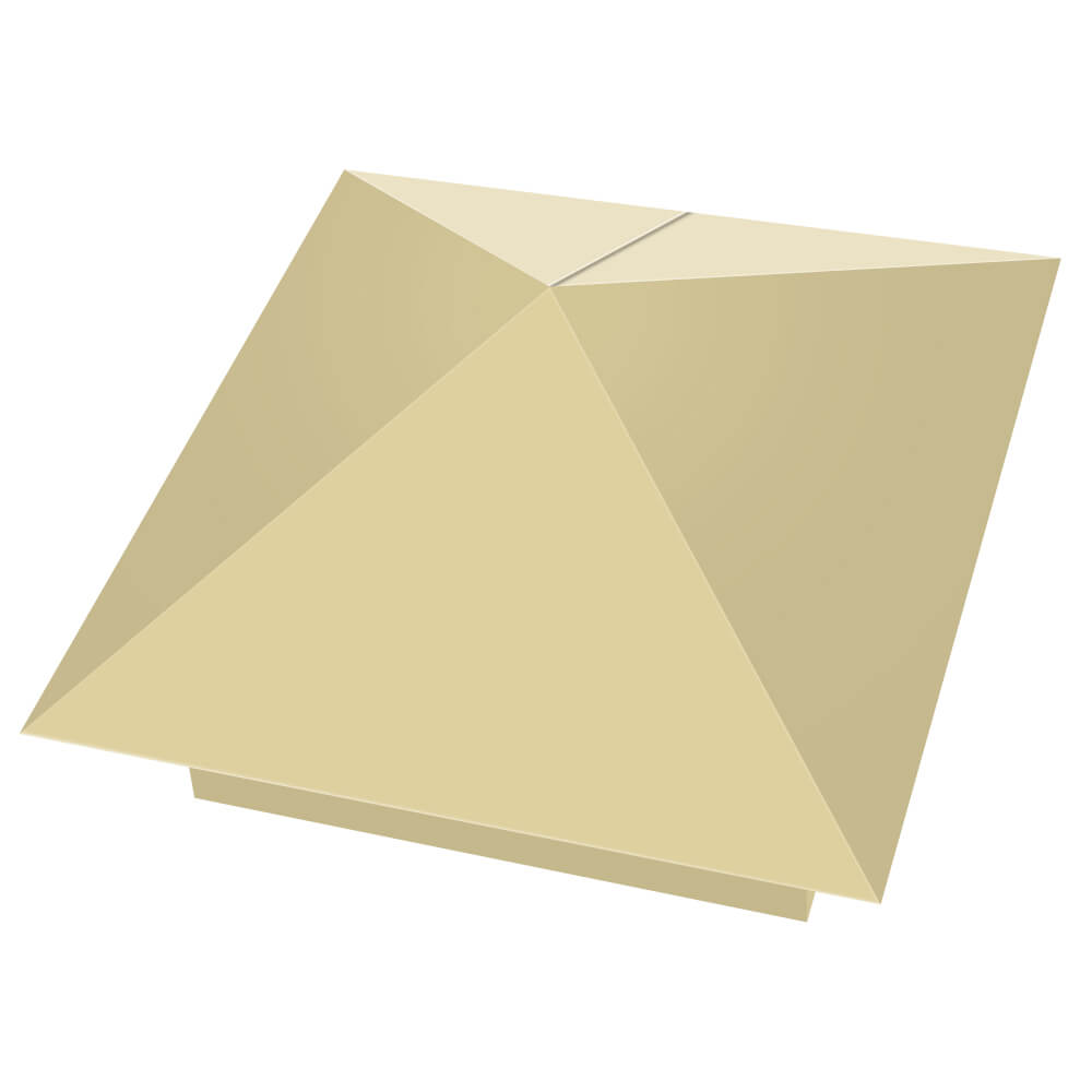 Колпак металлический 400х400мм RAL1014 Бежевый заборный Урай фото