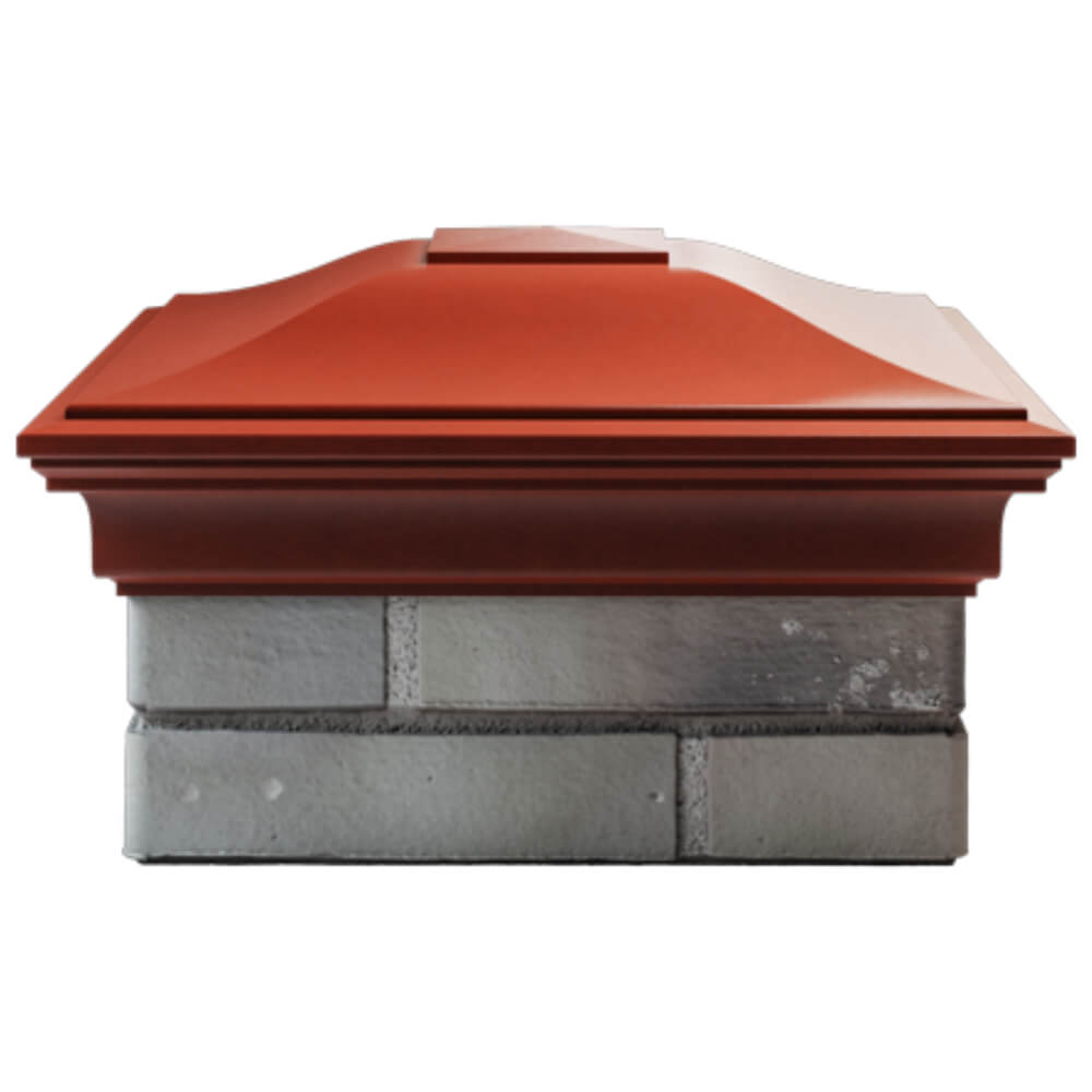 Колпак Zking Монблан Красный на столб 1.5х1.5 кирпича (385х385мм) Урай фото