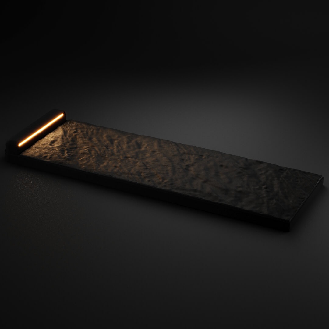 LED Светильник для шаговой плиты STONE Черный Сланец 330х75х98мм в Урае фото