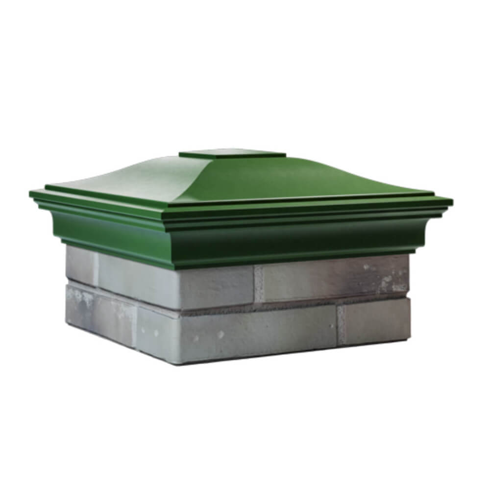 Колпак Zking Монблан Зеленый на столб 1.5х1.5 еврокирпича 0.7НФ (355х355мм) в Урае фото