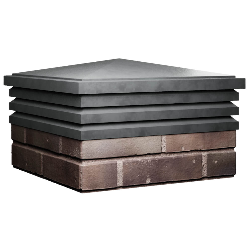 Колпак Zking Бона ХайТек Серый на столб 2х2 кирпича (513х513мм) в Урае фото