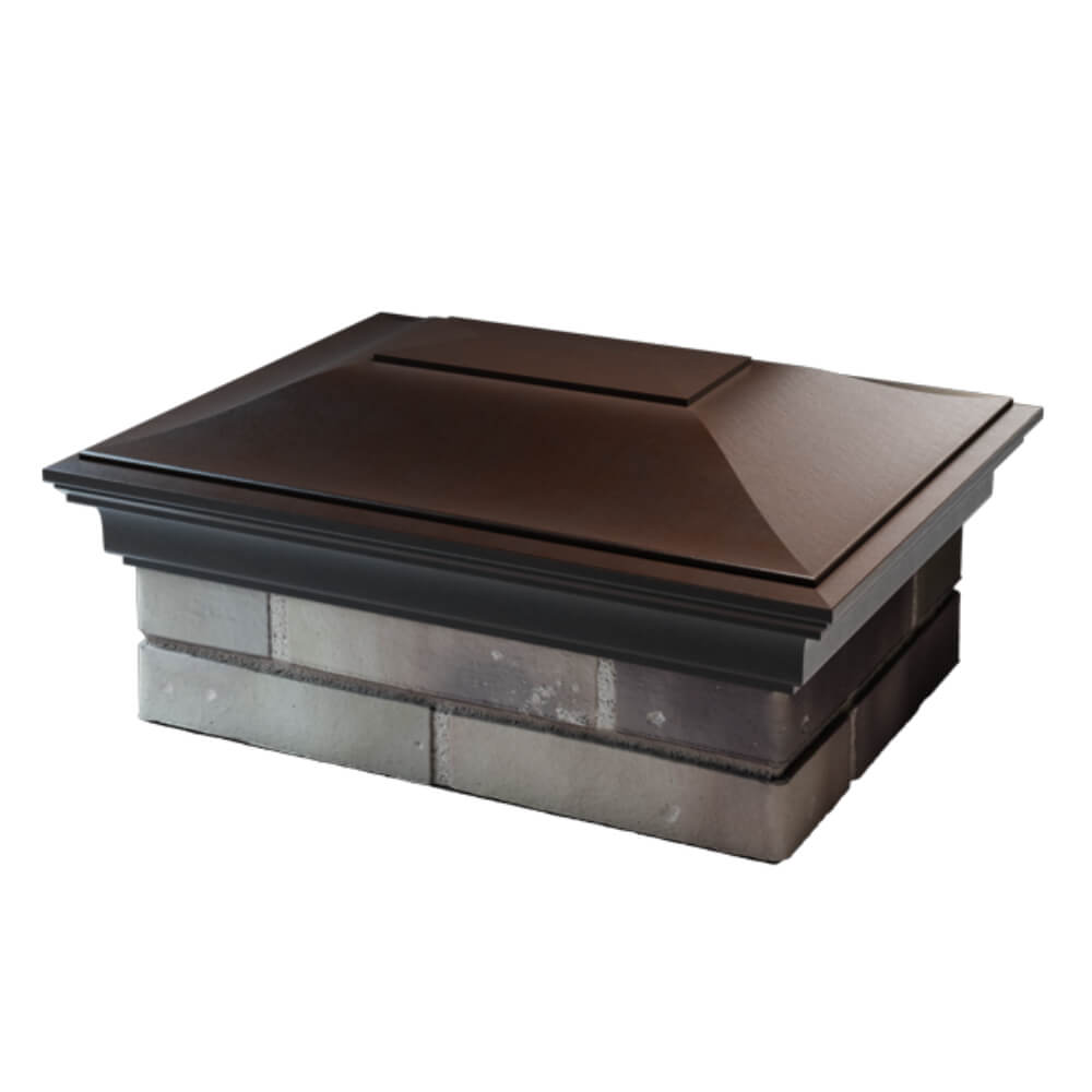 Колпак Zking Монблан Коричневый на столб 2х1.5 кирпича (515х385мм) в Урае фото