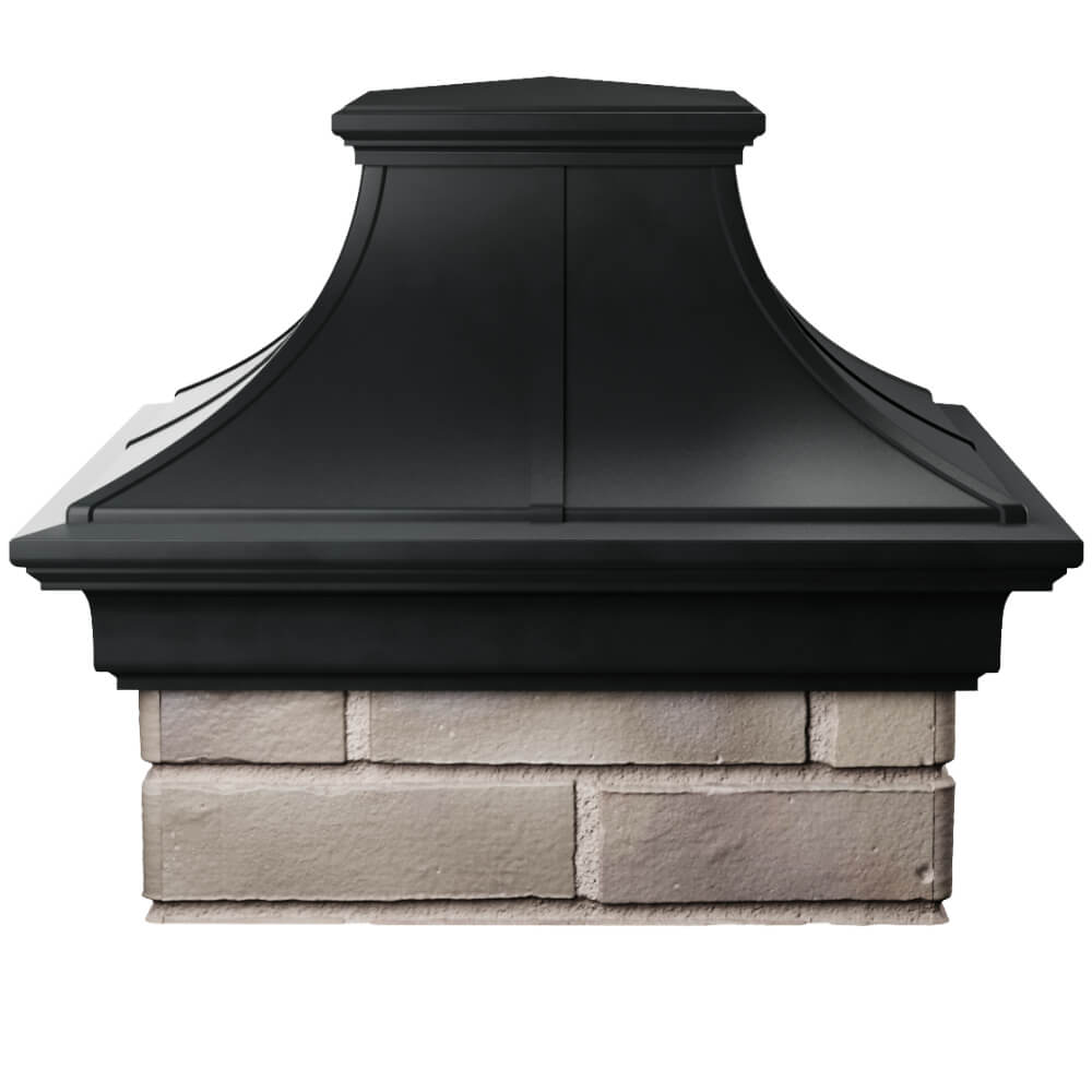 Колпак Zking Монблан Премиум Черный на столб 1.5х1.5 кирпича (385х385мм) Урай фото
