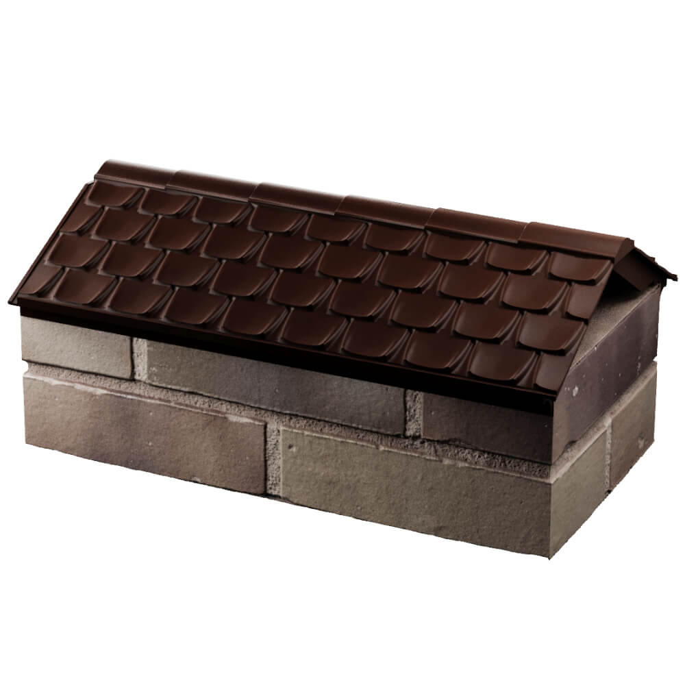 Парапет Zking Эльбрус Коричневый с посадкой на 1 кирпич (255мм) в Урае фото