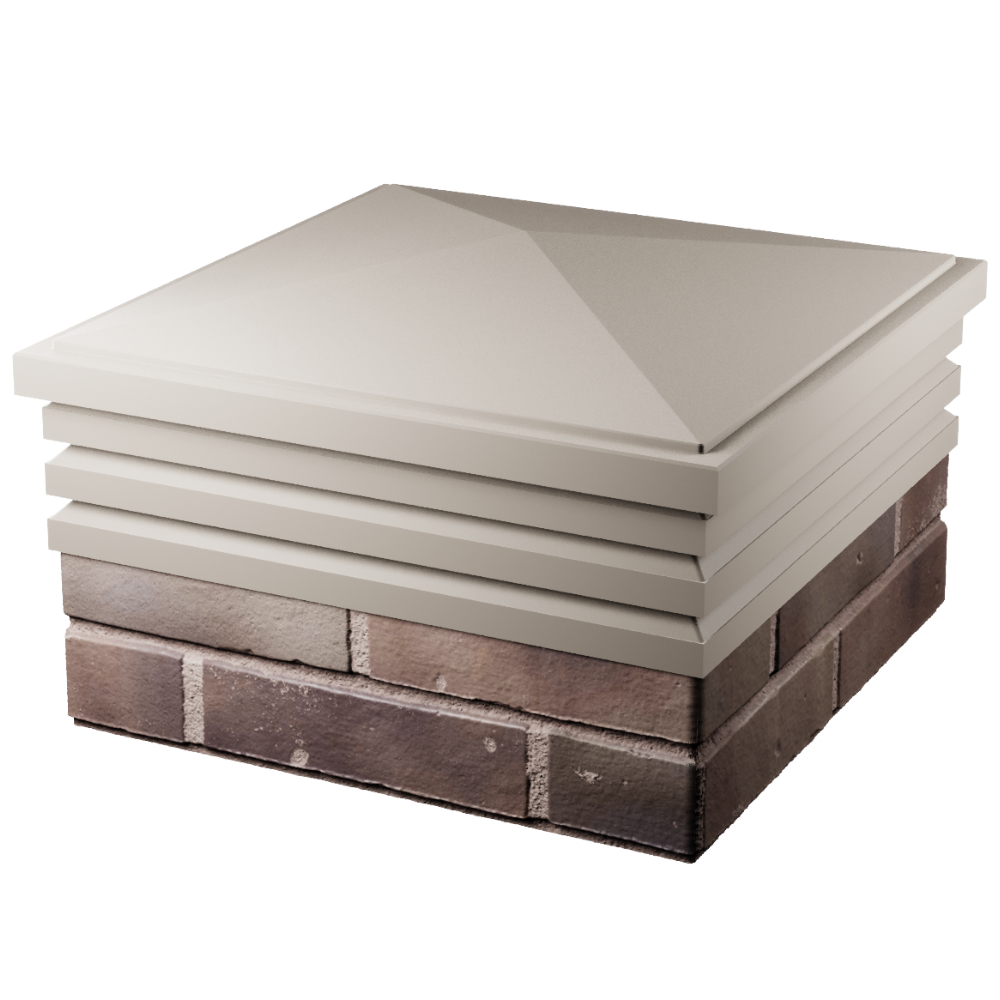 Колпак Zking Бона ХайТек Бежевый на столб 2х2 кирпича (513х513мм) в Урае фото