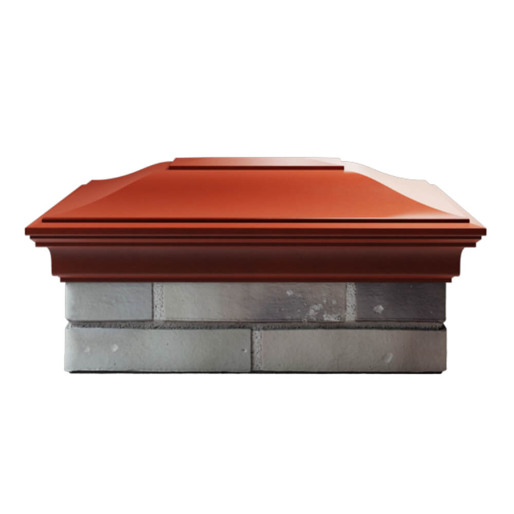 Колпак Zking Монблан Красный на столб 2х1.5 кирпича (515х385мм) в Урае фото