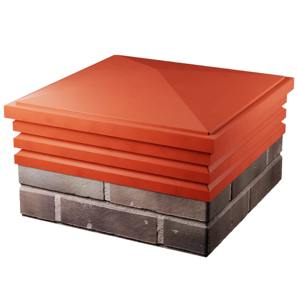 Колпак Zking Бона ХайТек Красный на столб 2х2 кирпича (513х513мм) в Урае фото