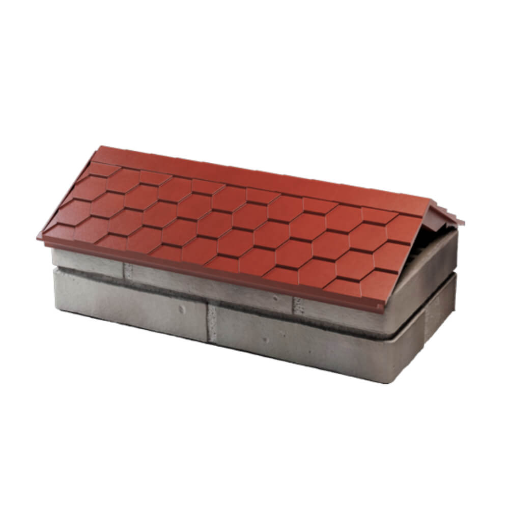 Парапет Zking Эверест Красный с посадкой на 1 кирпич (200/225/255мм) в Урае фото