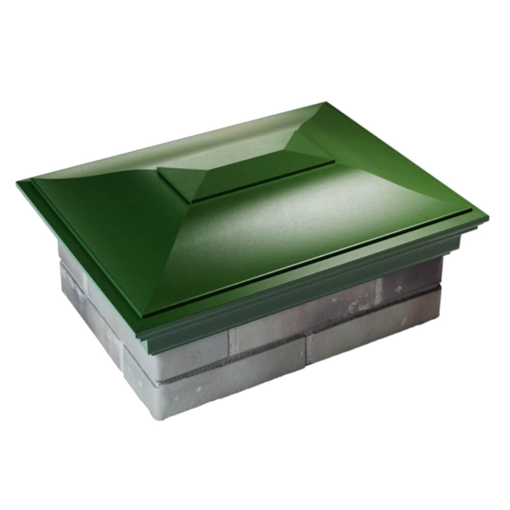 Колпак Zking Монблан Зеленый на столб 2х1.5 кирпича (515х385мм) Урай фото