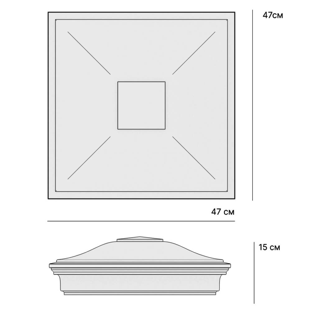 Колпак Zking Монблан Коричневый на столб 1.5х1.5 кирпича (385х385мм) в Урае фото