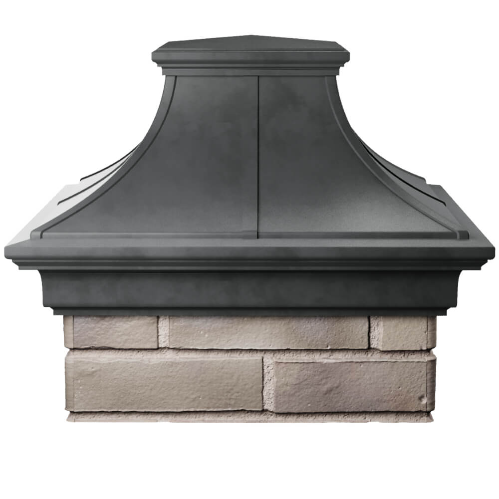 Колпак Zking Монблан Премиум Серый на столб 1.5х1.5 кирпича (385х385мм) Урай фото