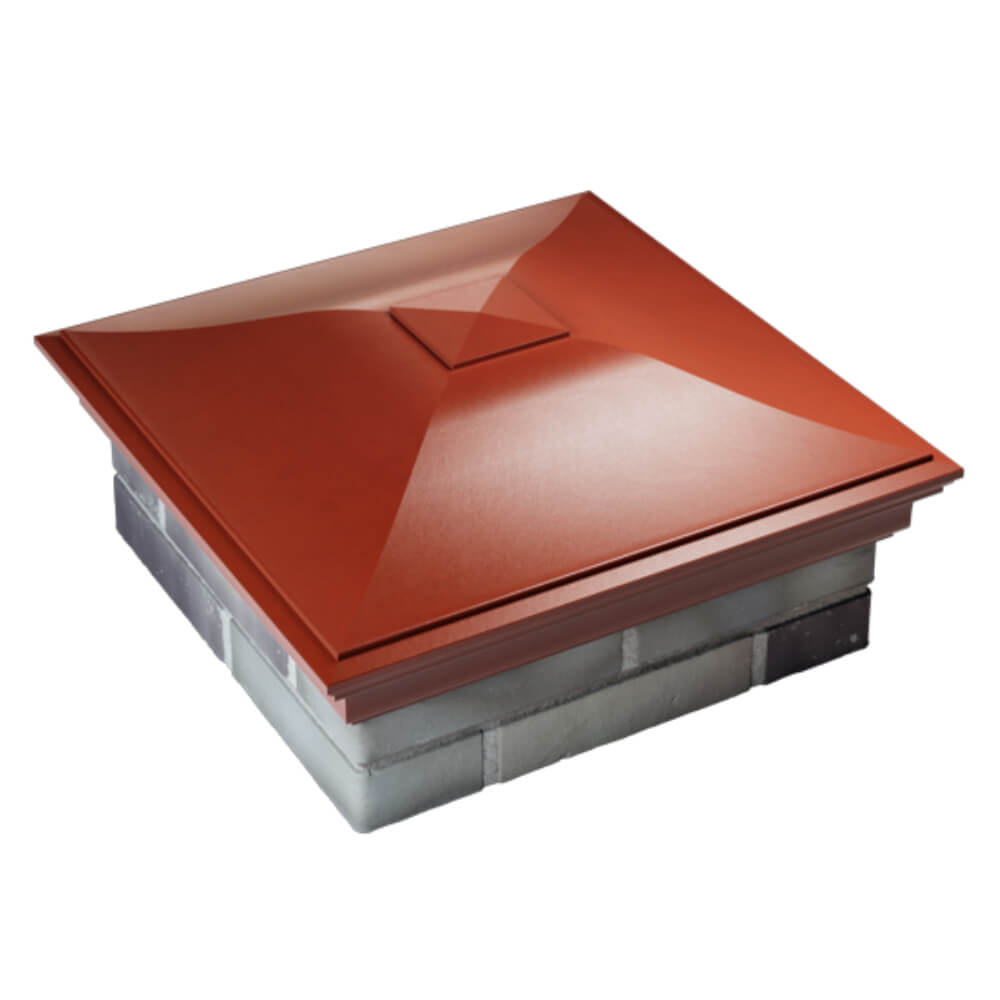 Колпак Zking Монблан Красный на столб 2х2 кирпича (515х515мм) Урай фото