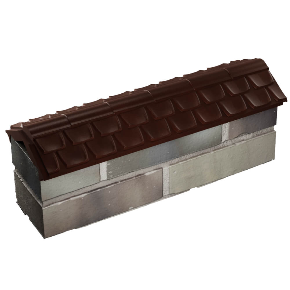 Парапет Zking Эльбрус Коричневый с посадкой на 0.5 кирпича (130мм) в Урае фото