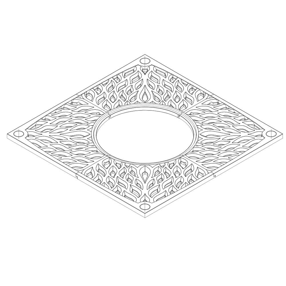 Приствольная решетка для дерева ZKING CRUST 2х2м Черная в Урае фото