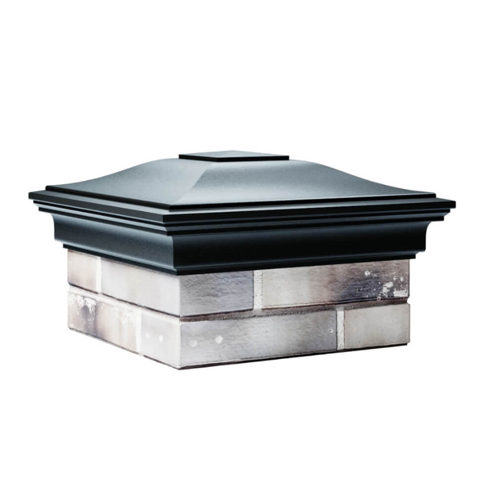 Колпак Zking Монблан Черный на столб 1.5х1.5 еврокирпича 0.7НФ (355х355мм) в Урае фото