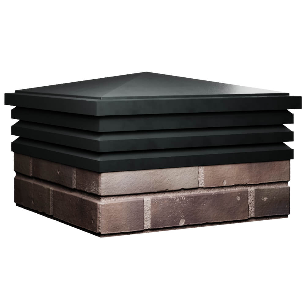 Колпак Zking Бона ХайТек Черный на столб 2х2 кирпича (513х513мм) в Урае фото