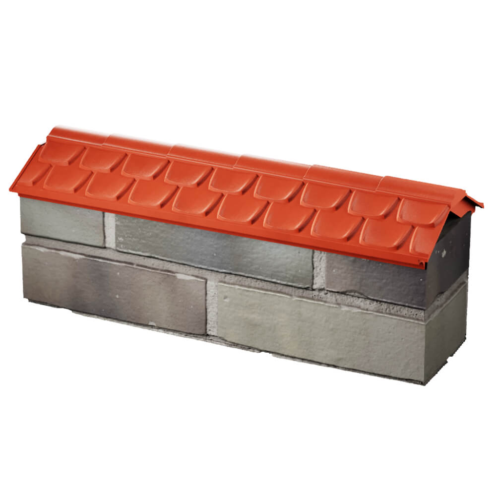 Парапет Zking Эльбрус Красный с посадкой на 0.5 кирпича (130мм) в Урае фото