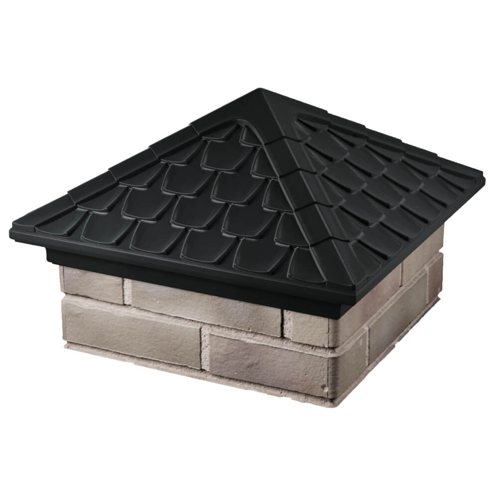 Колпак Zking Эльбрус Черный на столб 1.5х1.5 кирпича (385х385мм) в Урае фото