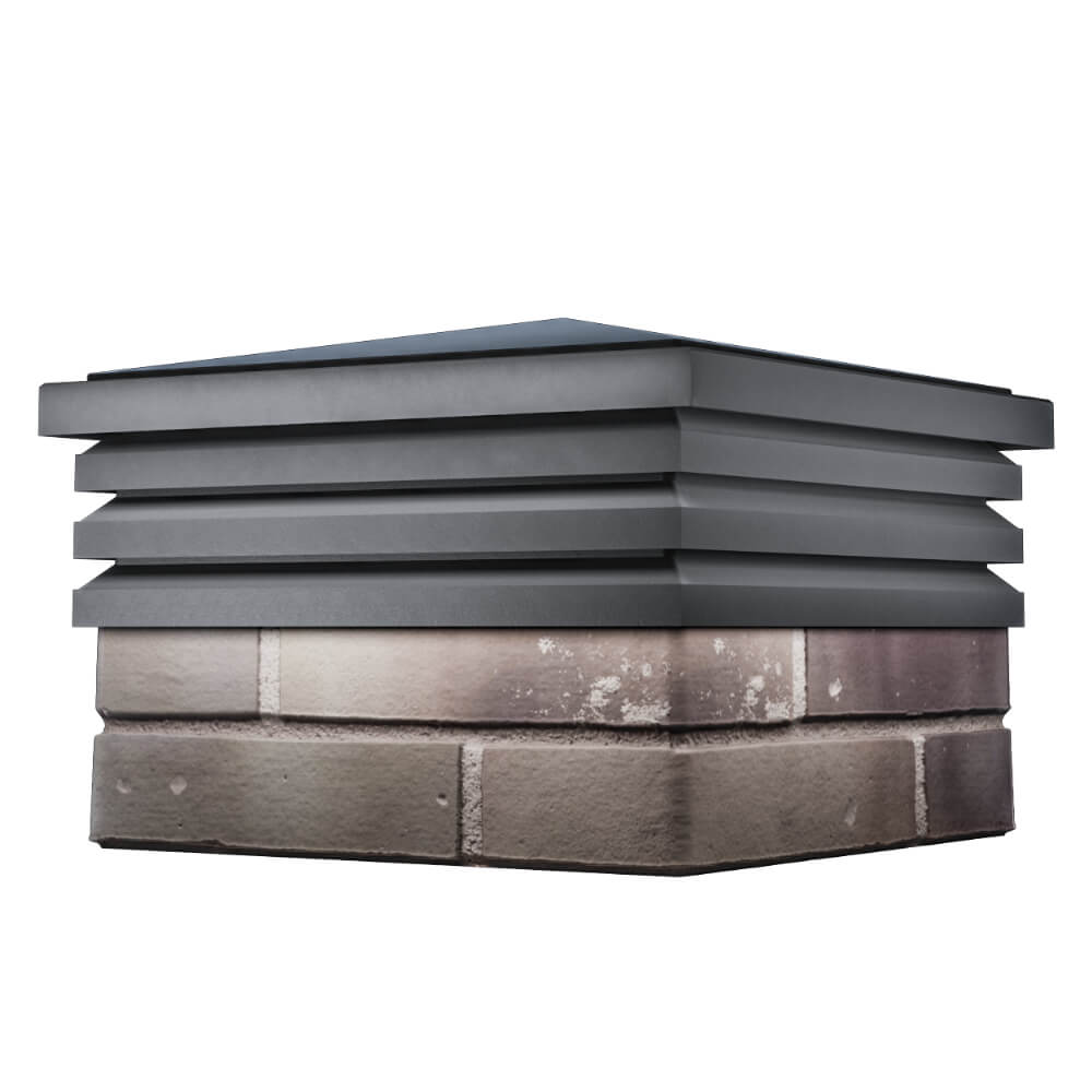 Колпак Zking Бона ХайТек Серый на столб 1.5х1.5 кирпича (385х385мм) в Урае фото