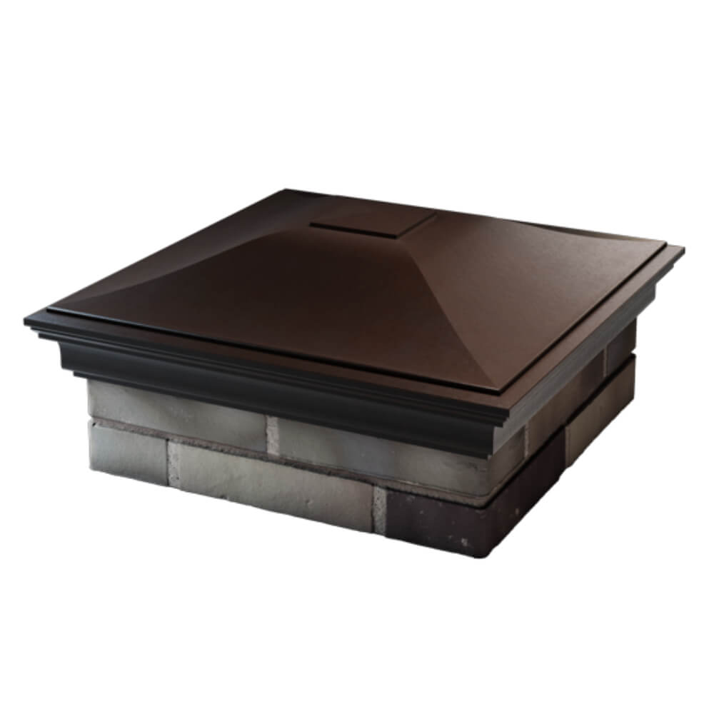 Колпак Zking Монблан Коричневый на столб 2х2 кирпича (515х515мм) в Урае фото