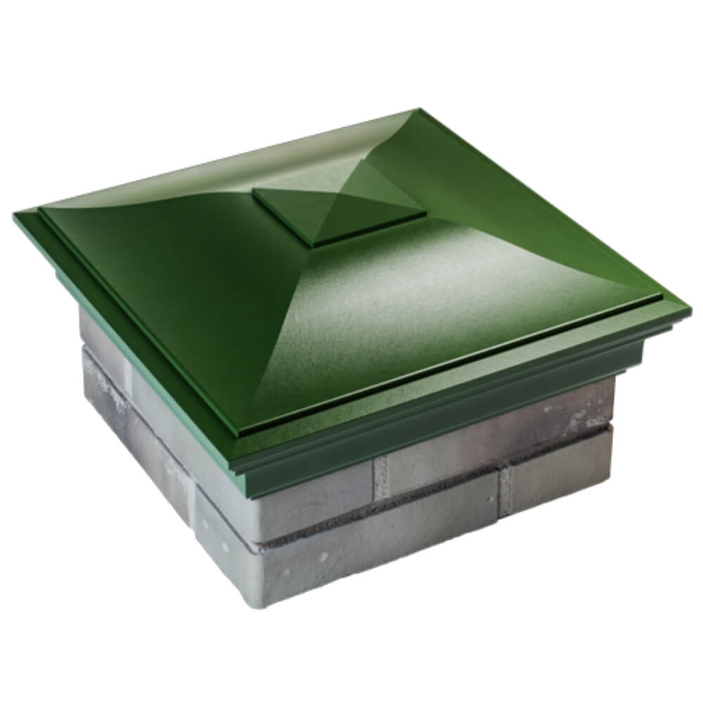 Колпак Zking Монблан Зеленый на столб 1.5х1.5 кирпича (385х385мм) в Урае фото