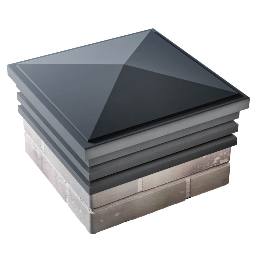 Колпак Zking Бона ХайТек Серый на столб 1.5х1.5 кирпича (385х385мм) в Урае фото