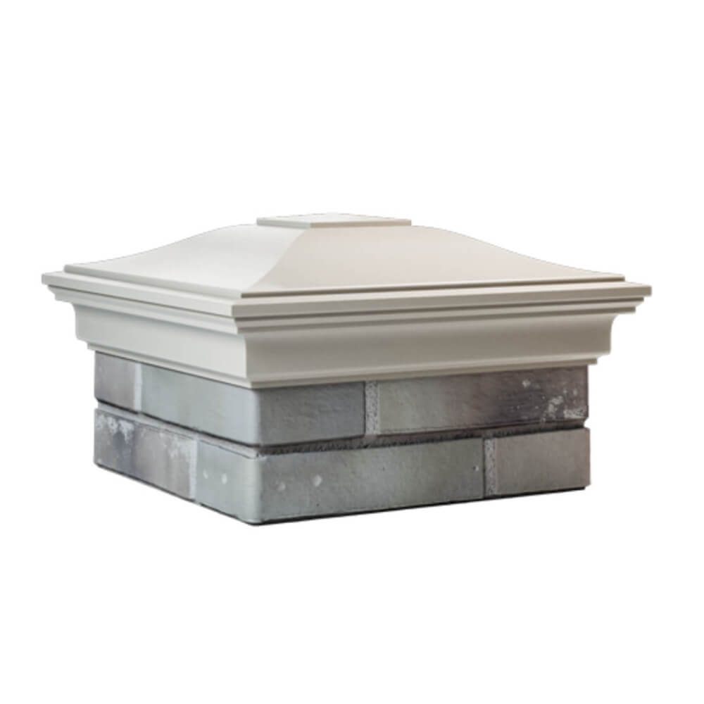 Колпак Zking Монблан Бежевый на столб 1.5х1.5 еврокирпича 0.7НФ (355х355мм) в Урае фото