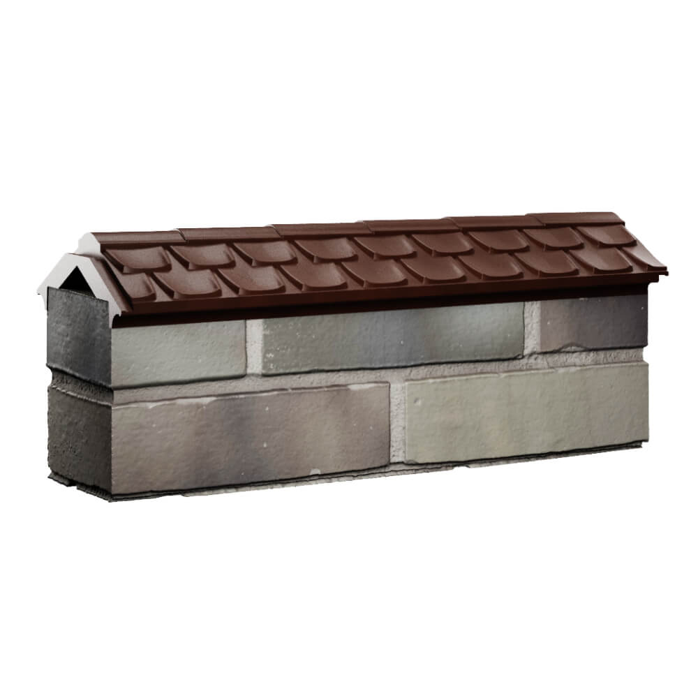Парапет Zking Эльбрус Коричневый с посадкой на 0.5 кирпича (130мм) Урай фото