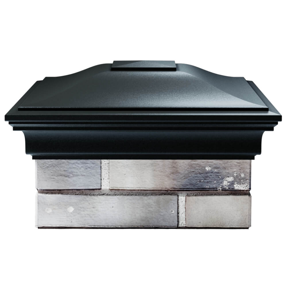 Колпак Zking Монблан Черный на столб 1.5х1.5 кирпича (385х385мм) Урай фото