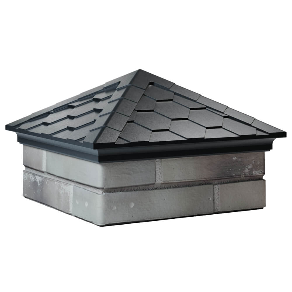 Колпак Zking Эверест Черный на столб 1.5х1.5 кирпича (390х390мм) в Урае фото