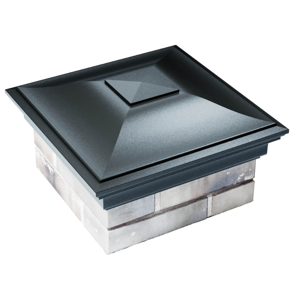 Колпак Zking Монблан Черный на столб 1.5х1.5 кирпича (385х385мм) в Урае фото