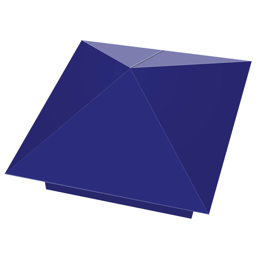 Колпак металлический 400х400мм RAL5002 Синий Ультрамарин заборный Урай фото