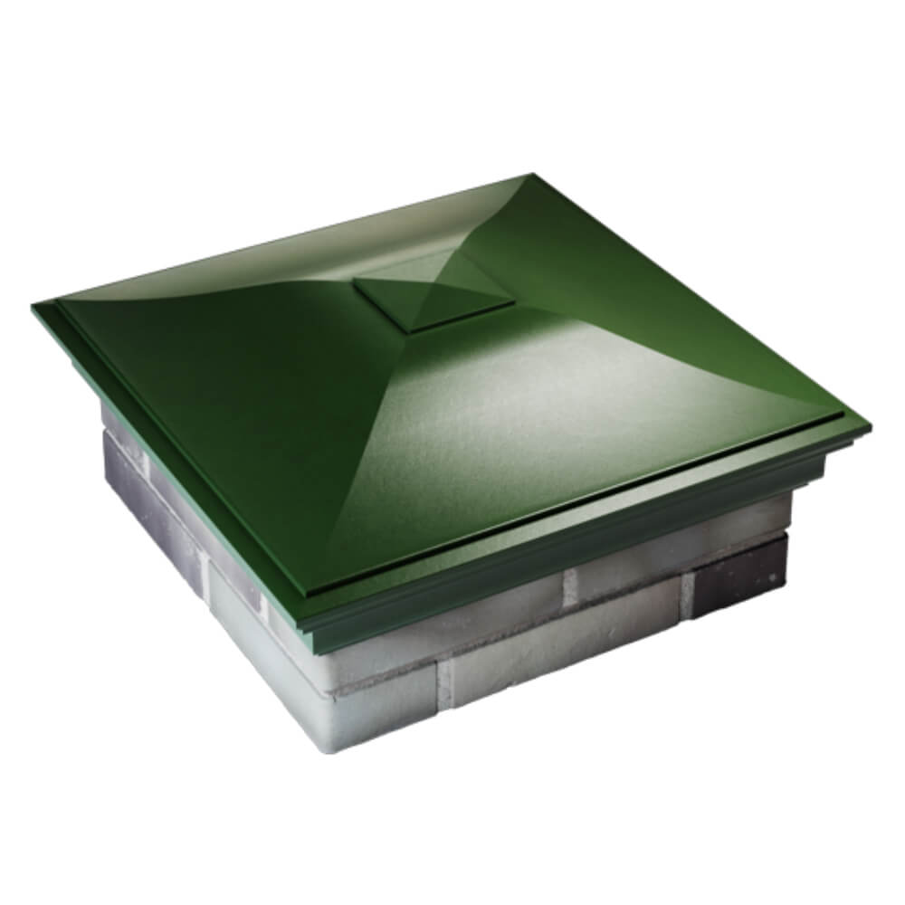 Колпак Zking Монблан Зеленый на столб 2х2 кирпича (515х515мм) Урай фото