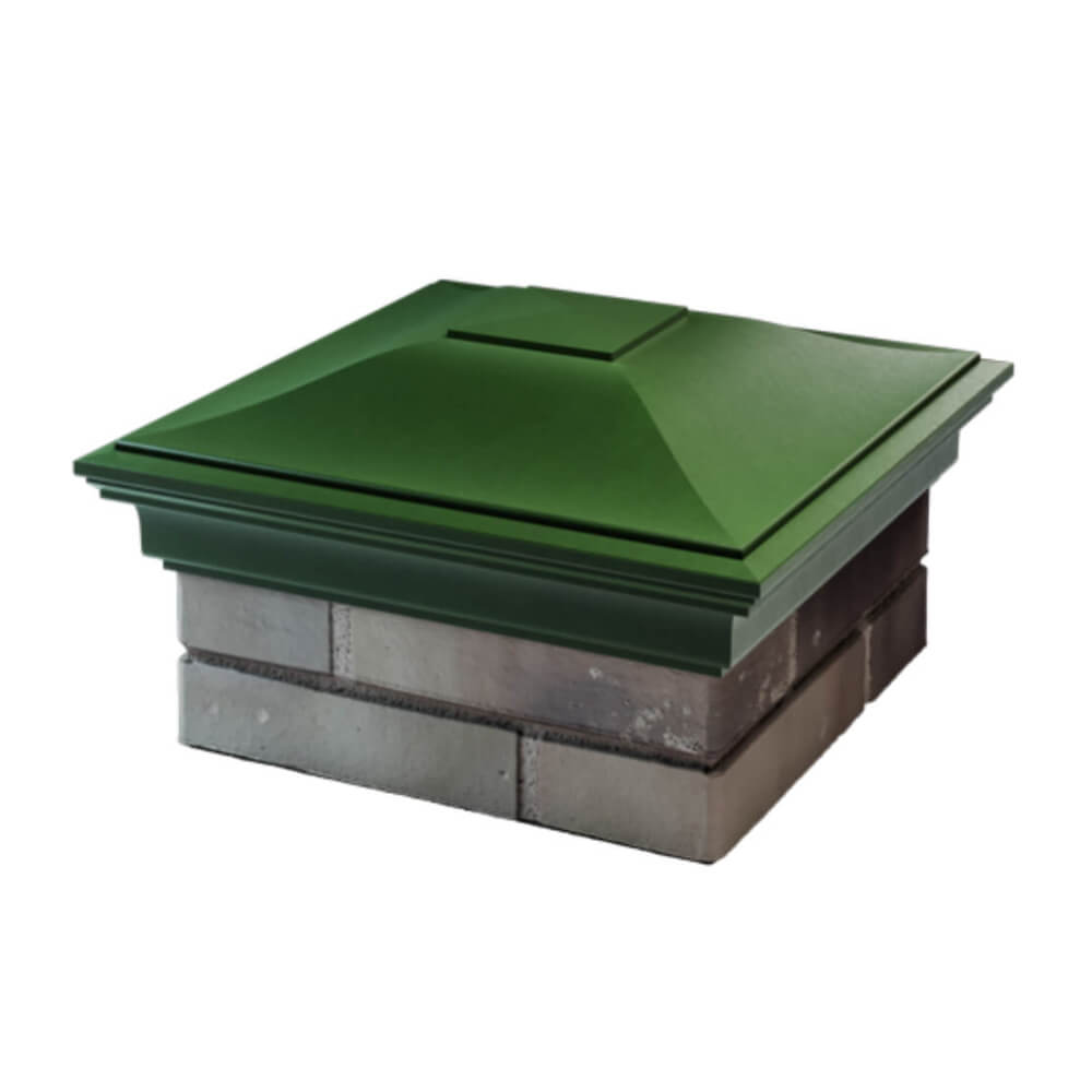 Колпак Zking Монблан Зеленый на столб 1.5х1.5 еврокирпича 0.7НФ (355х355мм) в Урае фото