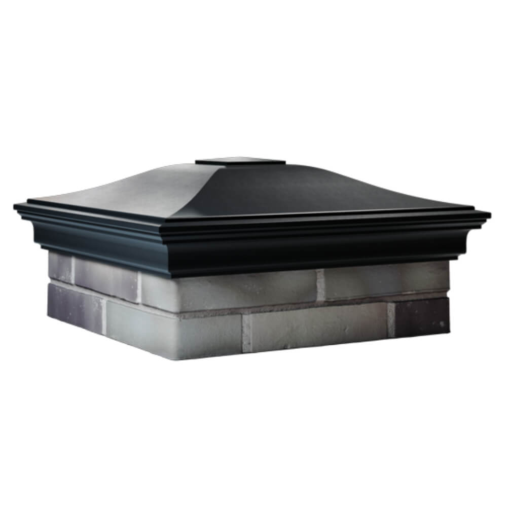 Колпак Zking Монблан Черный на столб 2х2 кирпича (515х515мм) в Урае фото