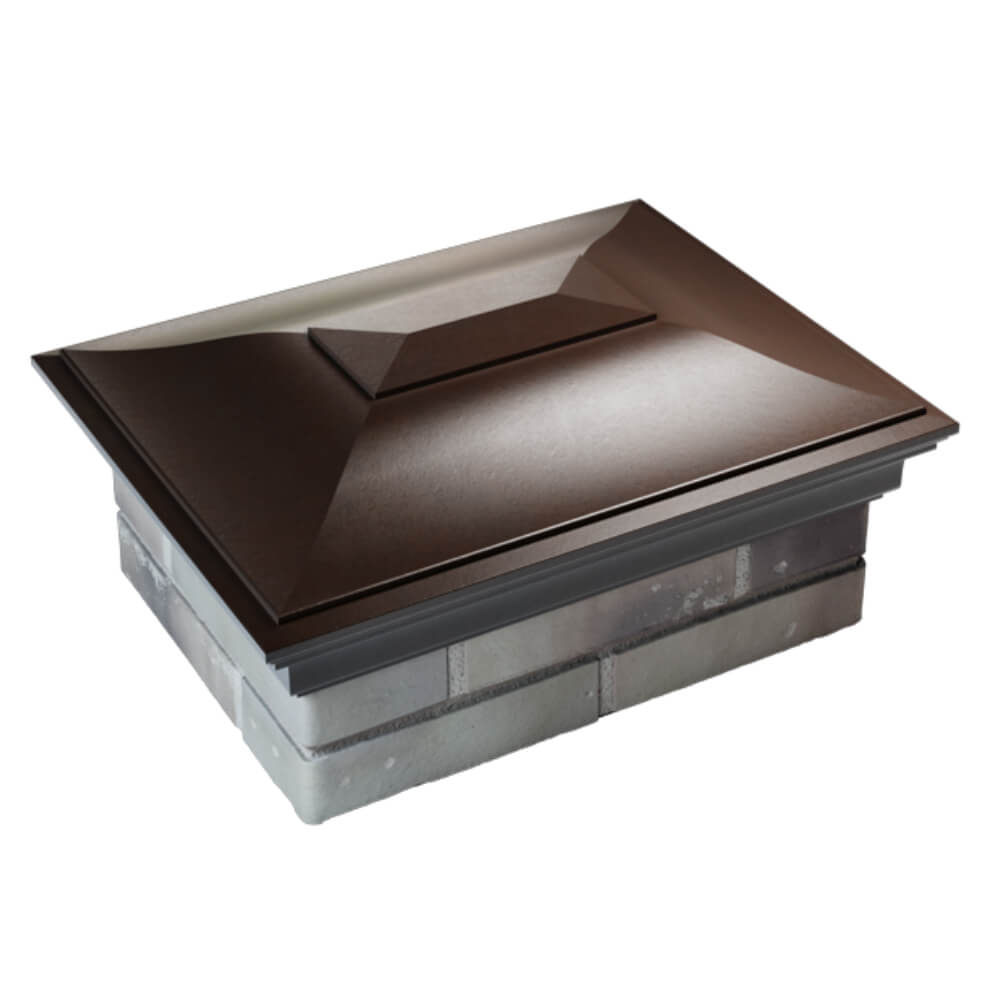 Колпак Zking Монблан Коричневый на столб 2х1.5 кирпича (515х385мм) Урай фото