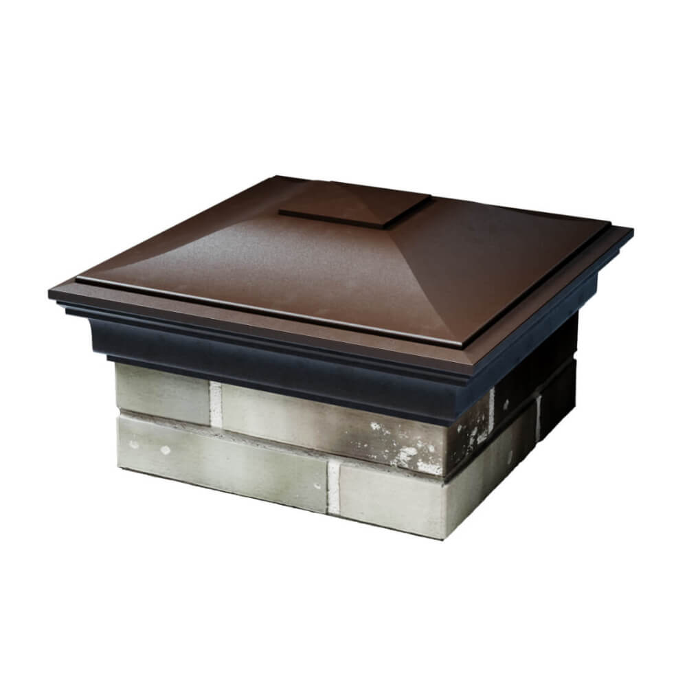 Колпак Zking Монблан Коричневый на столб 1.5х1.5 еврокирпича 0.7НФ (355х355мм) в Урае фото