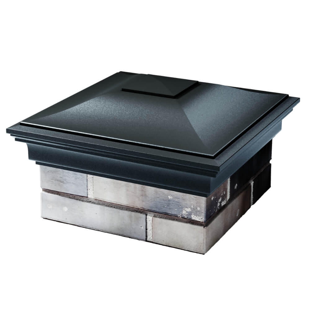 Колпак Zking Монблан Черный на столб 1.5х1.5 кирпича (385х385мм) в Урае фото