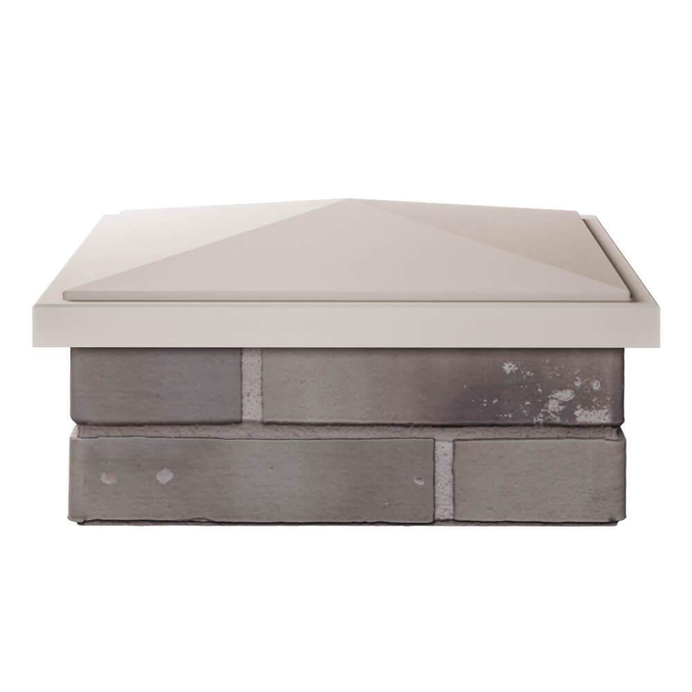 Колпак Zking БонаМоно Бежевый на столб 1.5х1.5 кирпича (385х385, 400х400мм) Урай фото