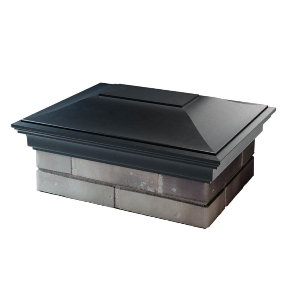 Колпак Zking Монблан Черный на столб 2х1.5 кирпича (515х385мм) в Урае фото