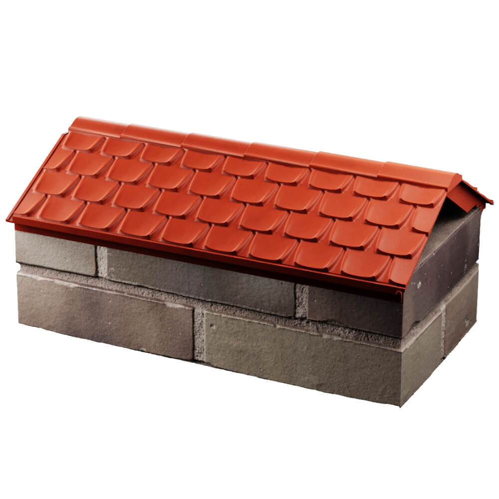 Парапет Zking Эльбрус Красный с посадкой на 1 кирпич (255мм) в Урае фото