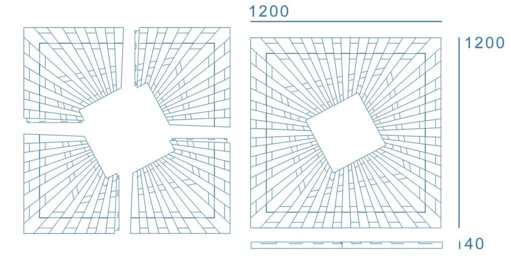 Приствольная решетка для дерева ZKING ATMOSPHERE 1.2х1.2м Коричневая в Урае фото
