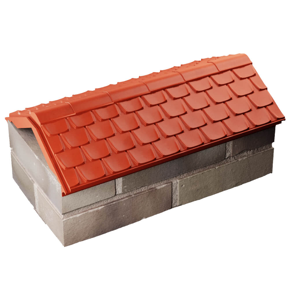 Парапет Zking Эльбрус Красный с посадкой на 1 кирпич (255мм) в Урае фото
