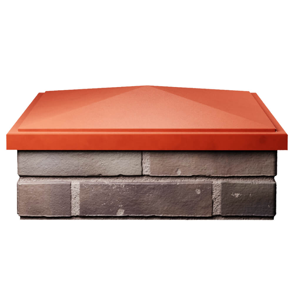 Колпак Zking БонаМоно Красный на столб 2х2 кирпича (515х515, 530х530мм) Урай фото