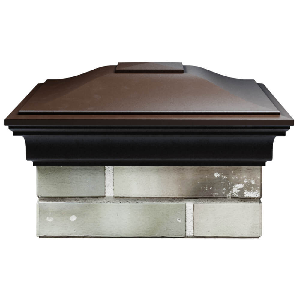 Колпак Zking Монблан Коричневый на столб 1.5х1.5 кирпича (385х385мм) Урай фото