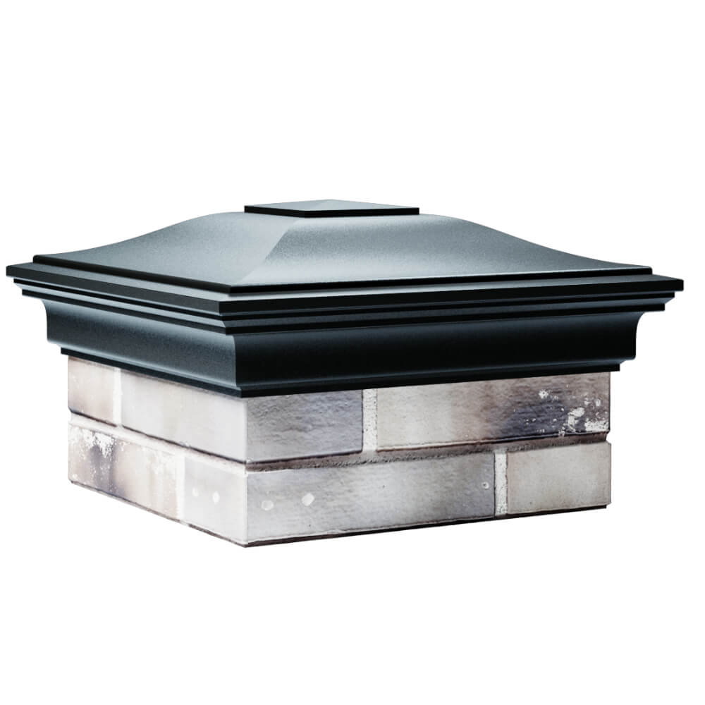 Колпак Zking Монблан Черный на столб 1.5х1.5 кирпича (385х385мм) в Урае фото