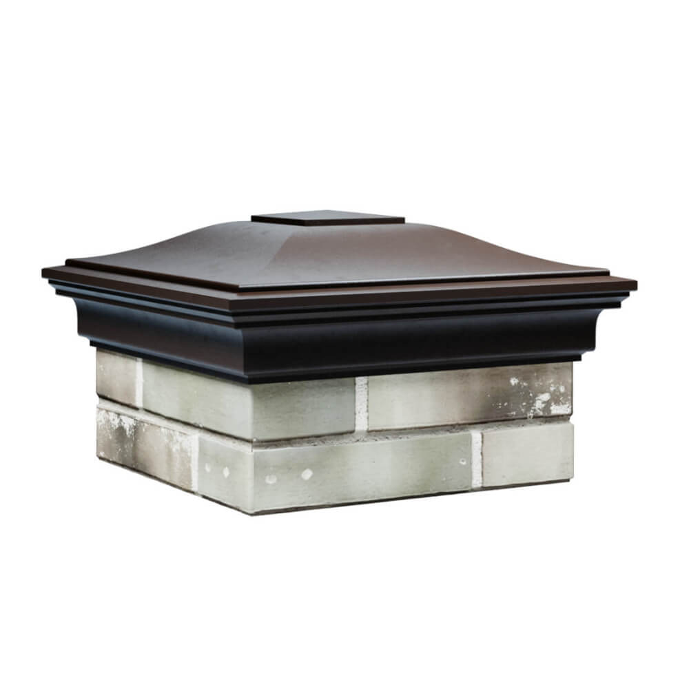 Колпак Zking Монблан Коричневый на столб 1.5х1.5 еврокирпича 0.7НФ (355х355мм) в Урае фото