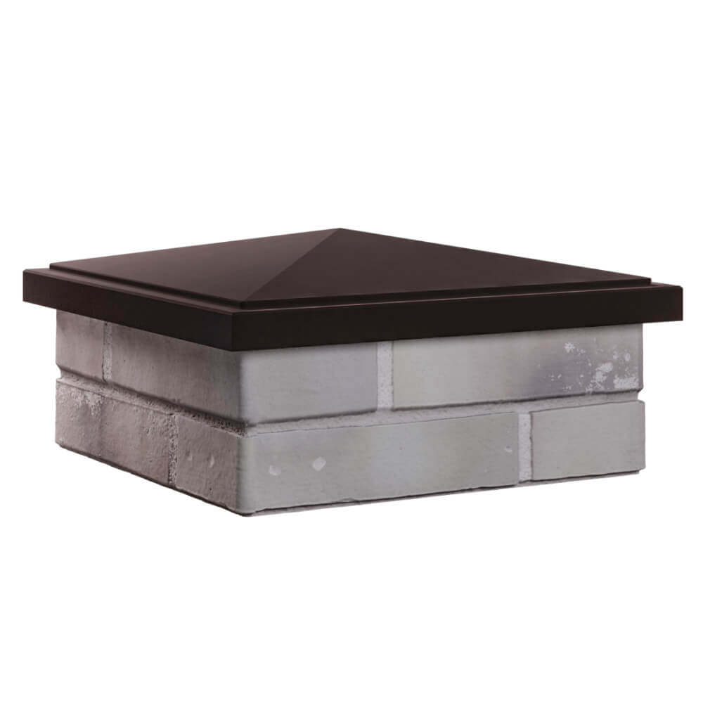 Колпак Zking БонаМоно Коричневый на столб 1.5х1.5 кирпича (385х385, 400х400мм) в Урае фото